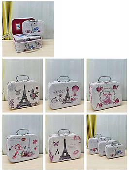 Набір скриньок для біжутерії 3 в 1 Скринька органайзер для прикрас Париж Nina