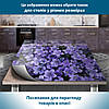Покриття для підвіконня, м'яке скло з фотодруком Клумба фіолетових квітів, 60 х 100 см, ПО-tx380, фото 4