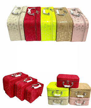 Набір скриньок для біжутерії 3 в 1 Скринька органайзер для прикрас в різних кольорах Nina