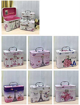 Набір скриньок для біжутерії 3 в 1 Скринька органайзер для прикрас в різних кольорах Nina