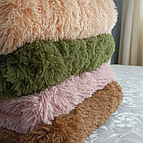 Хутряний плед-покривало травичка Євро розміру 220/240см. колір Зелений, фото 4