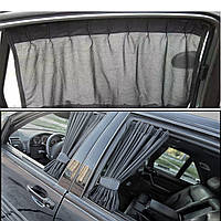 Сонцезахисні Шторки для автомобіля на бічні скла Чорні 4 шт.