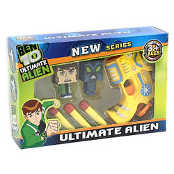 Ben ten Бен Тен фігурки трансформери + помповий пістолет