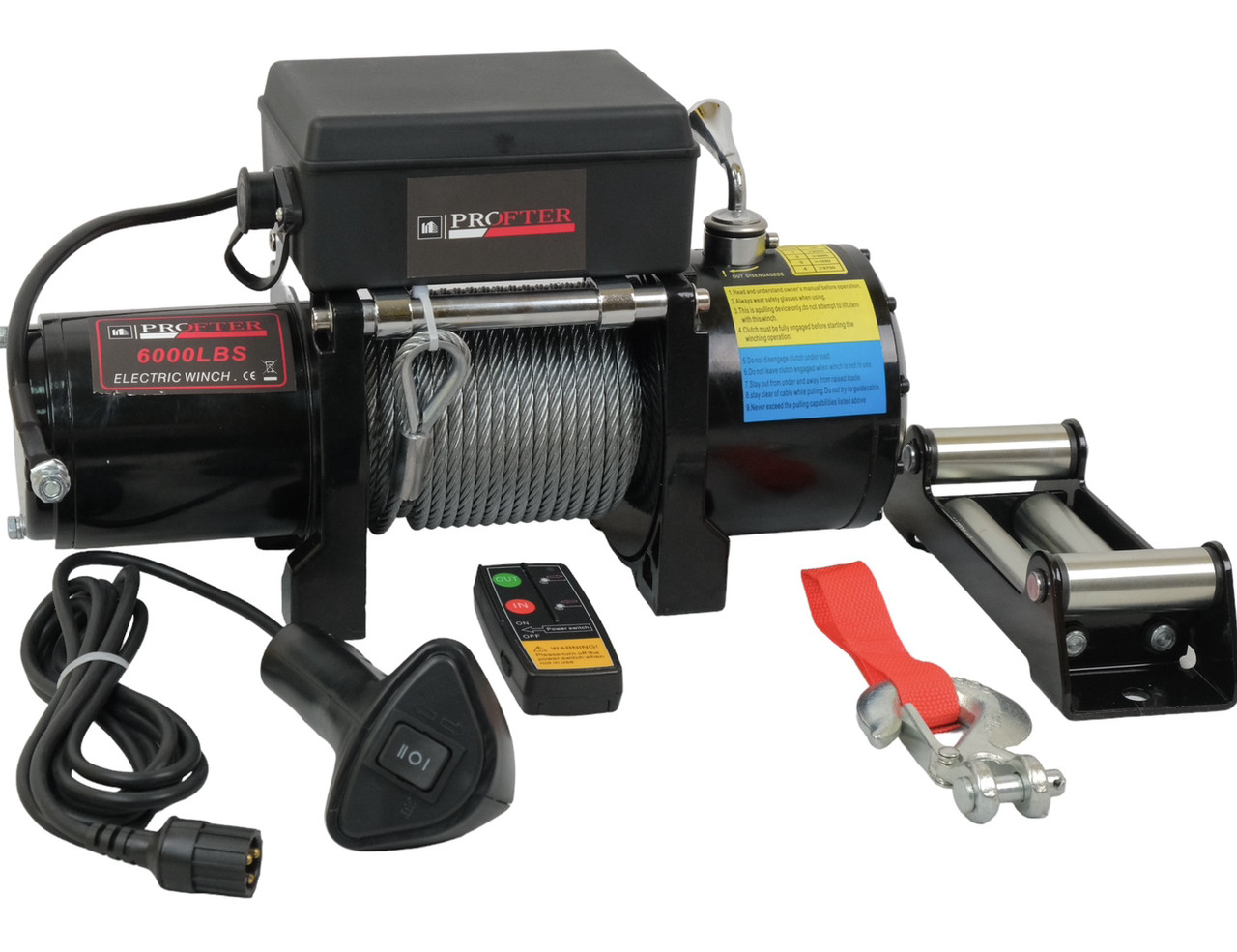 Лебідка автомобільна Profter 6000 LBS 12V. (2722 кг)