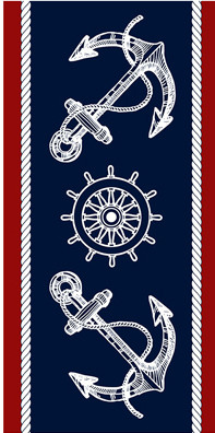 Пляжний рушник (велюр) 70х140. Код 70140-289