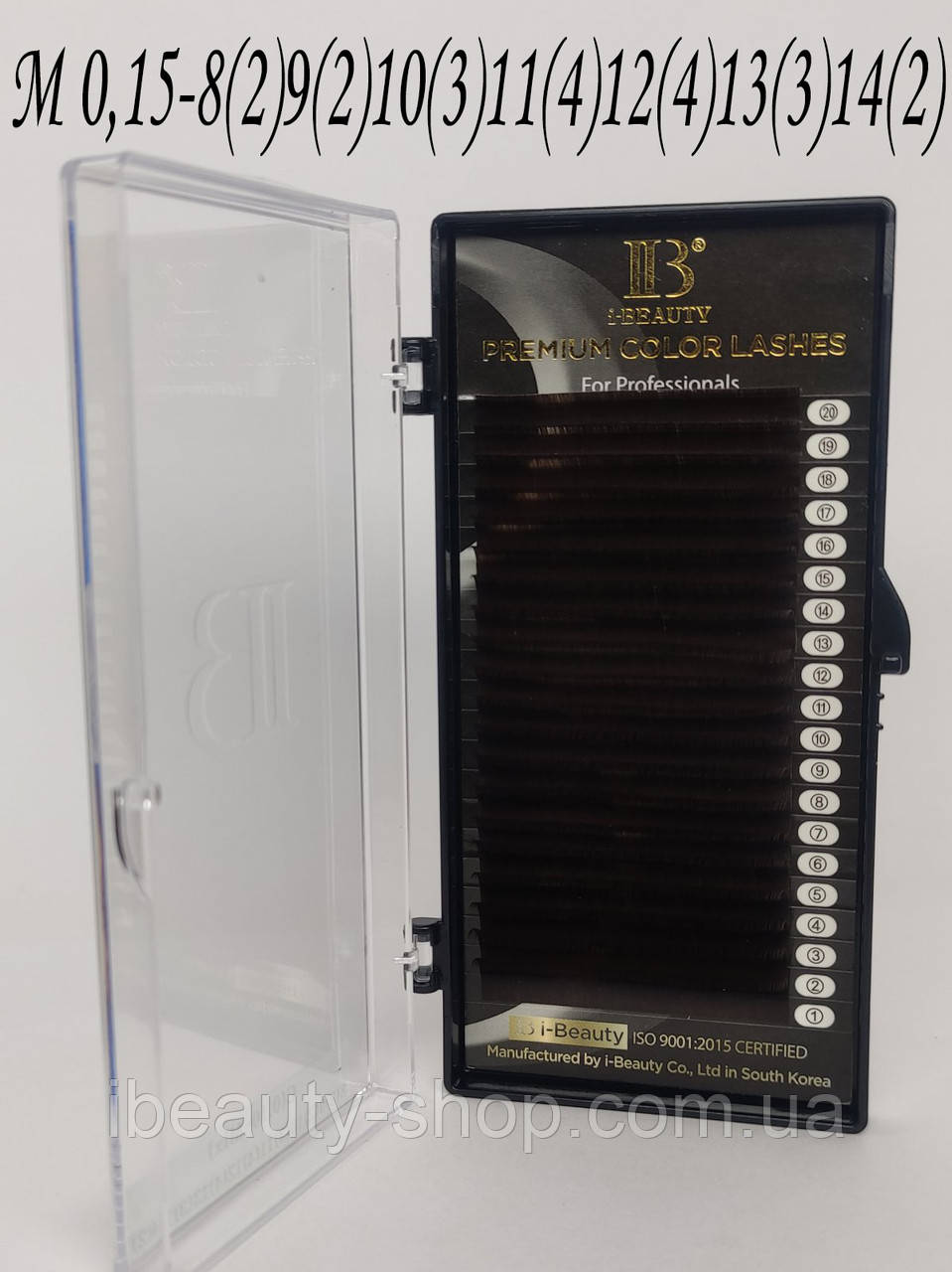 Вії I-Beauty mix M 0,15 8-14 мм