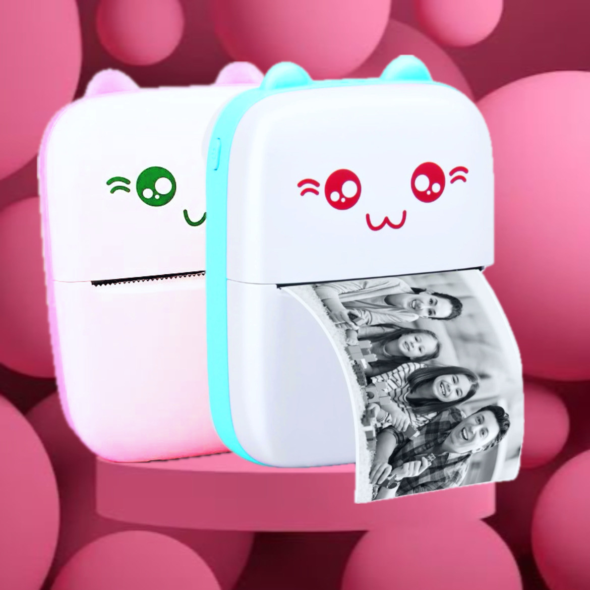 Портативний термопринтер Smart mini printer Bluetooth <> Принтер без заправлення чорнила з термопаперою в комплекті