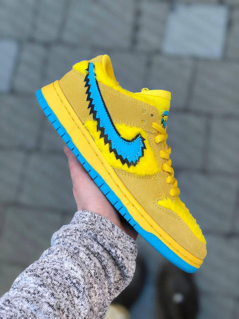 Красиві жіночі кросівки Nike sb Dunk низькі жовті шкіряні кросівки для прогулянок та спорту, фото 1