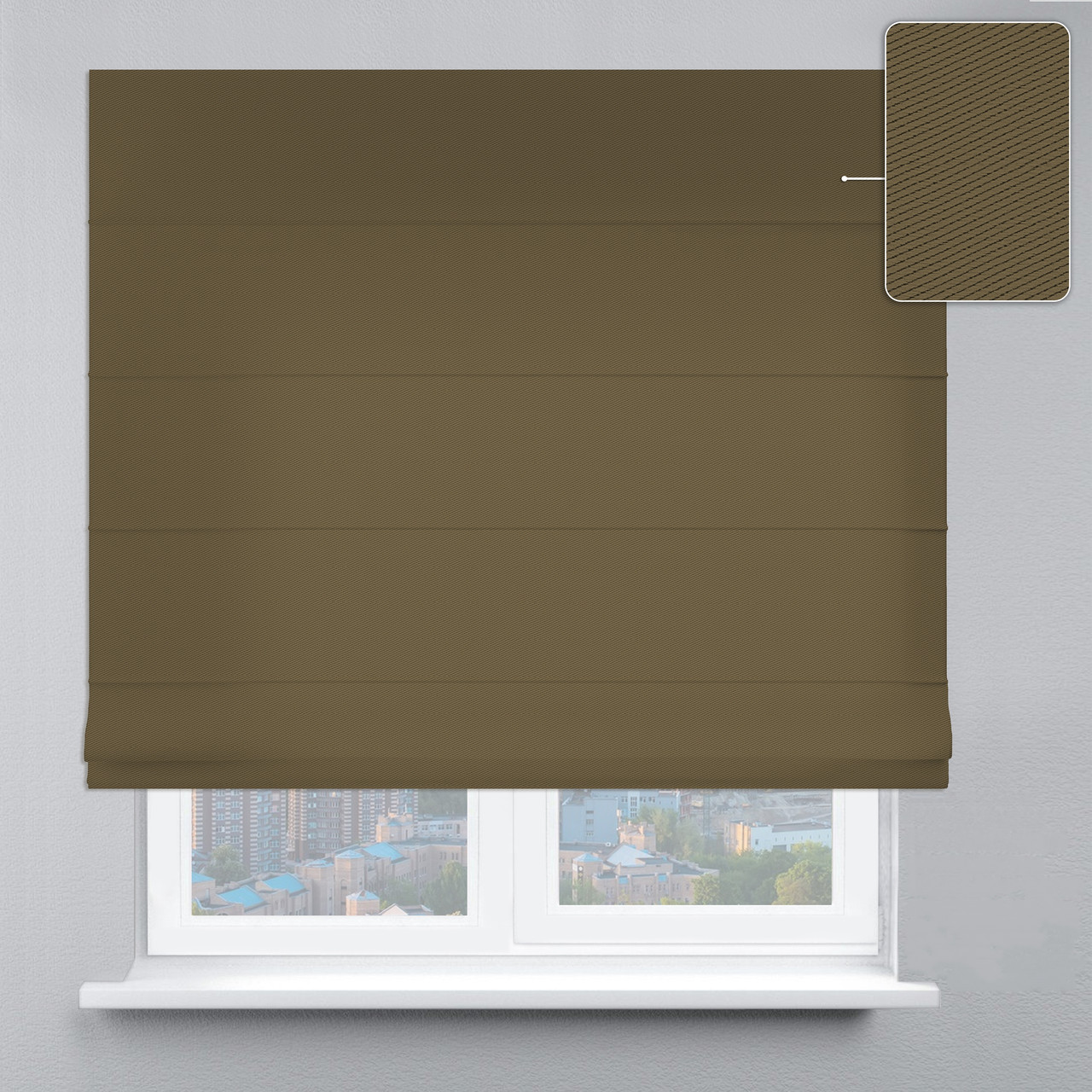 Римська штора Блекаут Перфект шоколадна, фото 1