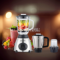 Блендер стаціонарний 3в1 з подрібнювачем для м’яса, кавомолкою та скляною чашею 1.5 л Zepline 2000Вт ZP-081