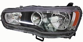 Фара ліва Mitsubishi Lancer 10 CY 07-15 (HB4/HB3) TYC ел., без коректора, без ламп, з кришкою