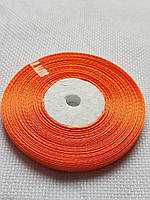 Стрічка атласна, колір помаранчевий 0.6 см