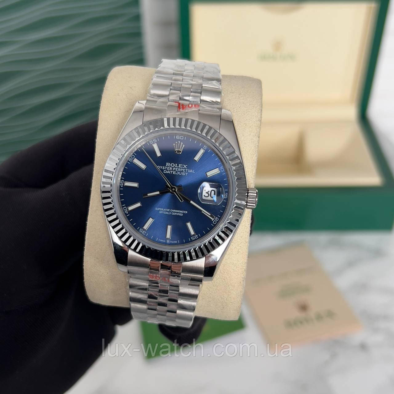 Наручний годинник Rolex DateJust Oyster Perpetual Silver-Blue