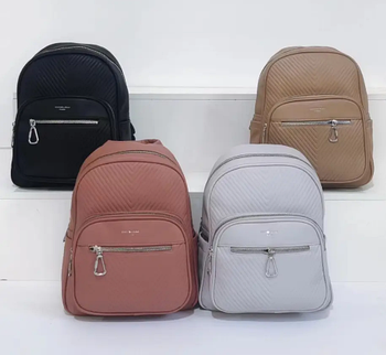 Жіночий рюкзак міський 33*26 см на блискавці з кишенею зі штучної шкіри в різних кольорах Fantacy Mood