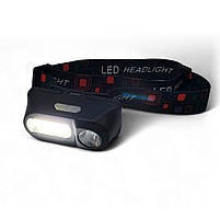 Налобний ліхтарик KX-1804R RED XPE + COB White, фото 2