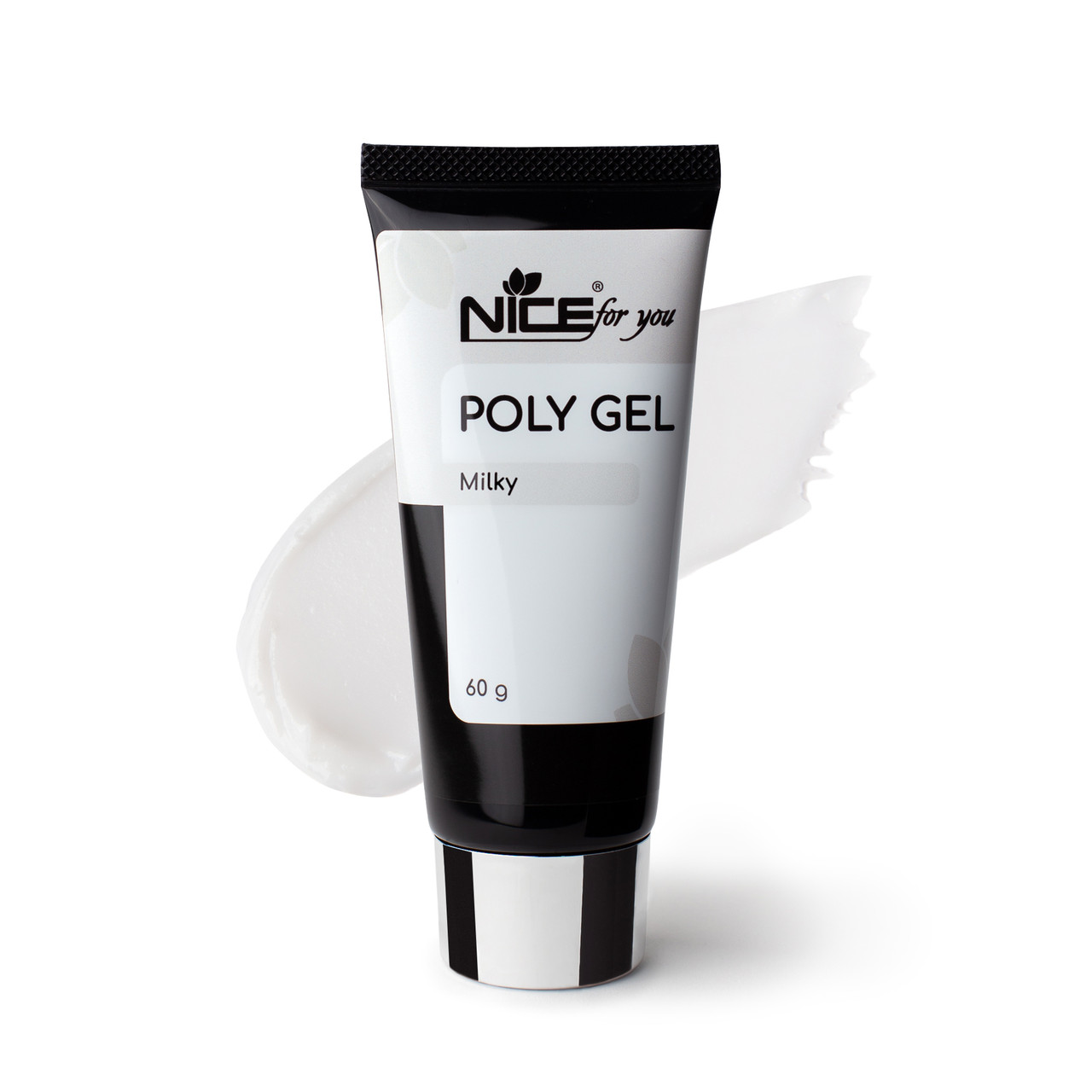 Полігель Nice for you Poly gel Milky Молочний 60 г, фото 1