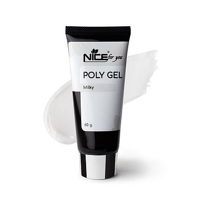 Полігель Nice for you Poly gel Milky Молочний 60 г