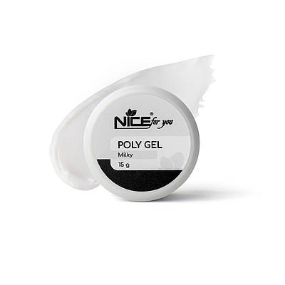 Полігель Nice for you Poly gel Milky Молочний 15 г