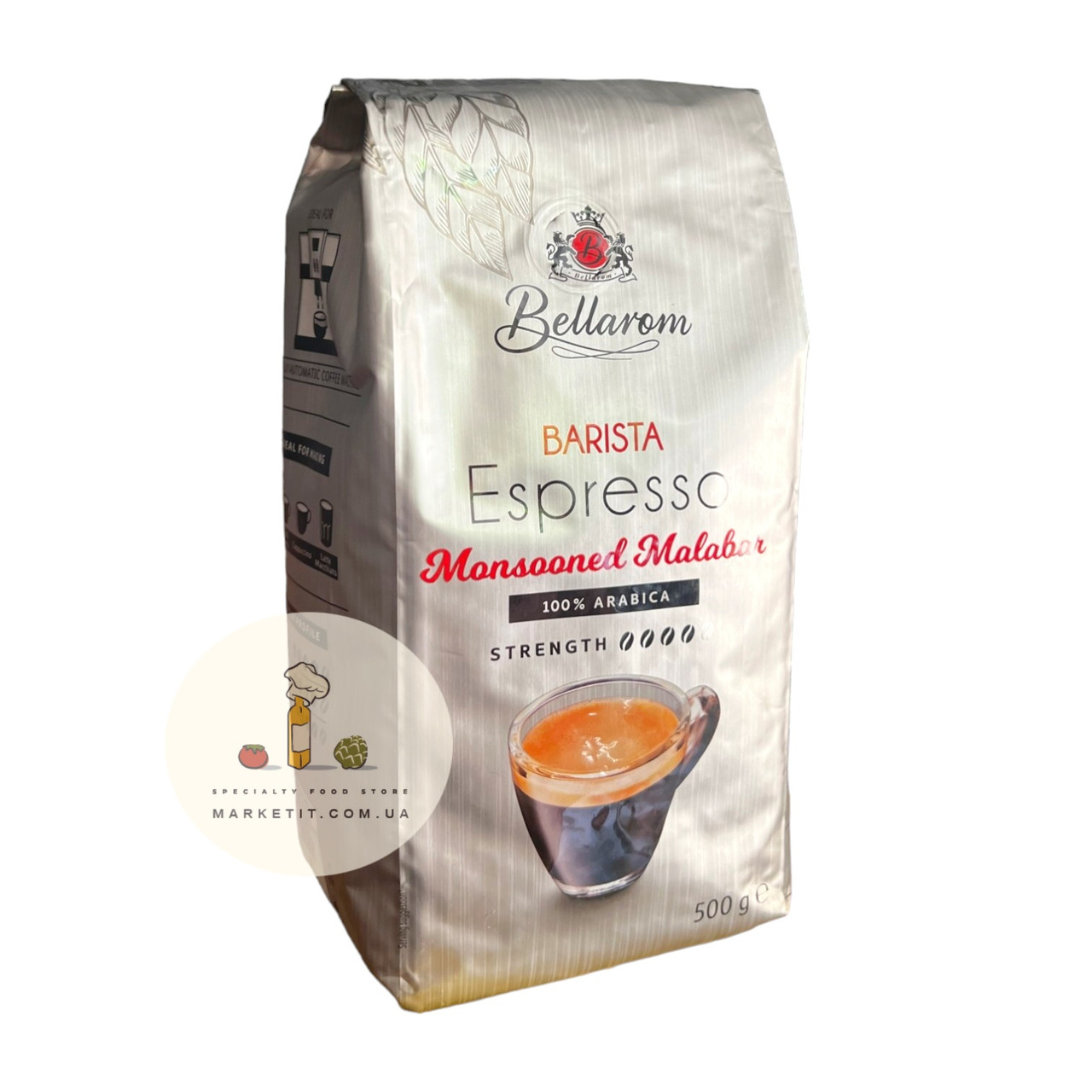 Кофе в зернах Bellarom Barista Espresso Monsooned Malabar, 100% Арабика 500 г., фото 1