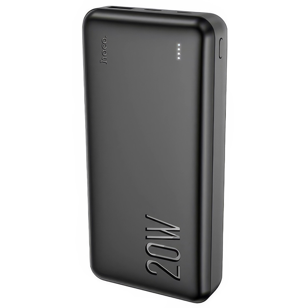 Портативний зарядний пристрій PowerBank на 20000 mAh Hoco J87A Зовнішній акумулятор високої ємності Чорний