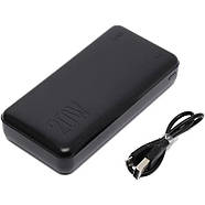 Портативний зарядний пристрій PowerBank на 20000 mAh Hoco J87A Зовнішній акумулятор високої ємності Чорний, фото 7