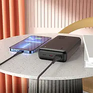 Портативний зарядний пристрій PowerBank на 20000 mAh Hoco J87A Зовнішній акумулятор високої ємності Чорний, фото 3