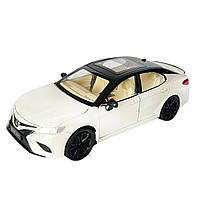 Машинка металева Toyota Camry Sport 2018 Тойота Камрі 1:24 біла світло звук відкриваються двері баг капот резинові колеса, фото 3