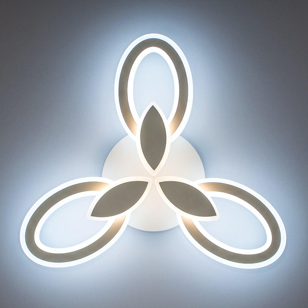 Невелика люстра лед на кухню LUMINARIA 60W до 16 м² колір Білий AURORA 60W 3F WHITE