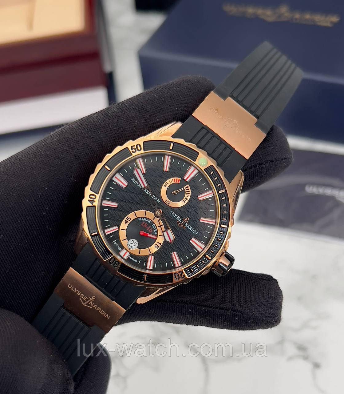 Наручний годинник Ulysse Nardin Maxi Marine Diver Chronometer Black-Gold