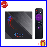 Смарт ТВ-приставка H96 MAX 4/32 GB Android 10.0, Смарт приставка медіа плеєр Smart TV Box для телевізора