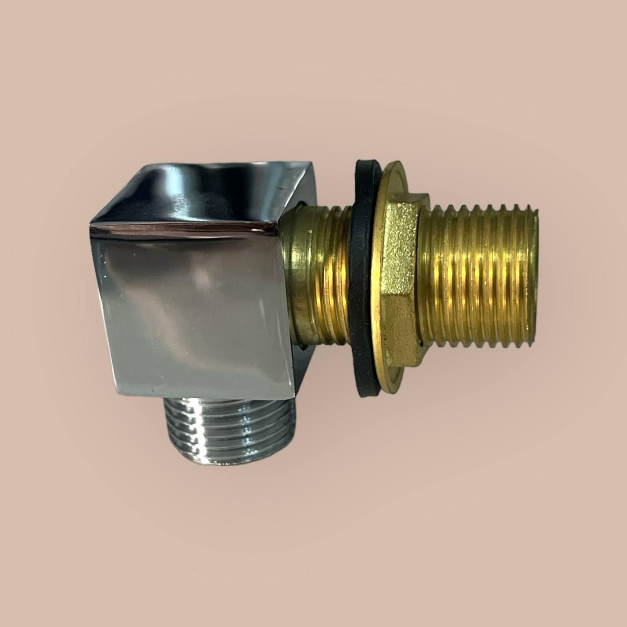 Кутник для підключення (УД-025) душа латунь хромований із зовнішнім різьбленням, фото 1