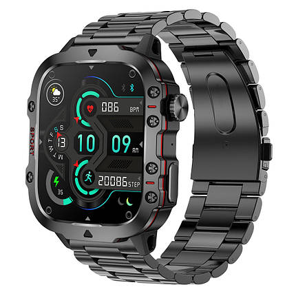 UWatch Розумний смарт годинник Smart Expert Nano Steel, 2 ремешка, фото 1