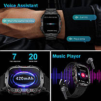 UWatch Розумний смарт годинник Smart Expert Nano Steel, 2 ремешка, фото 2