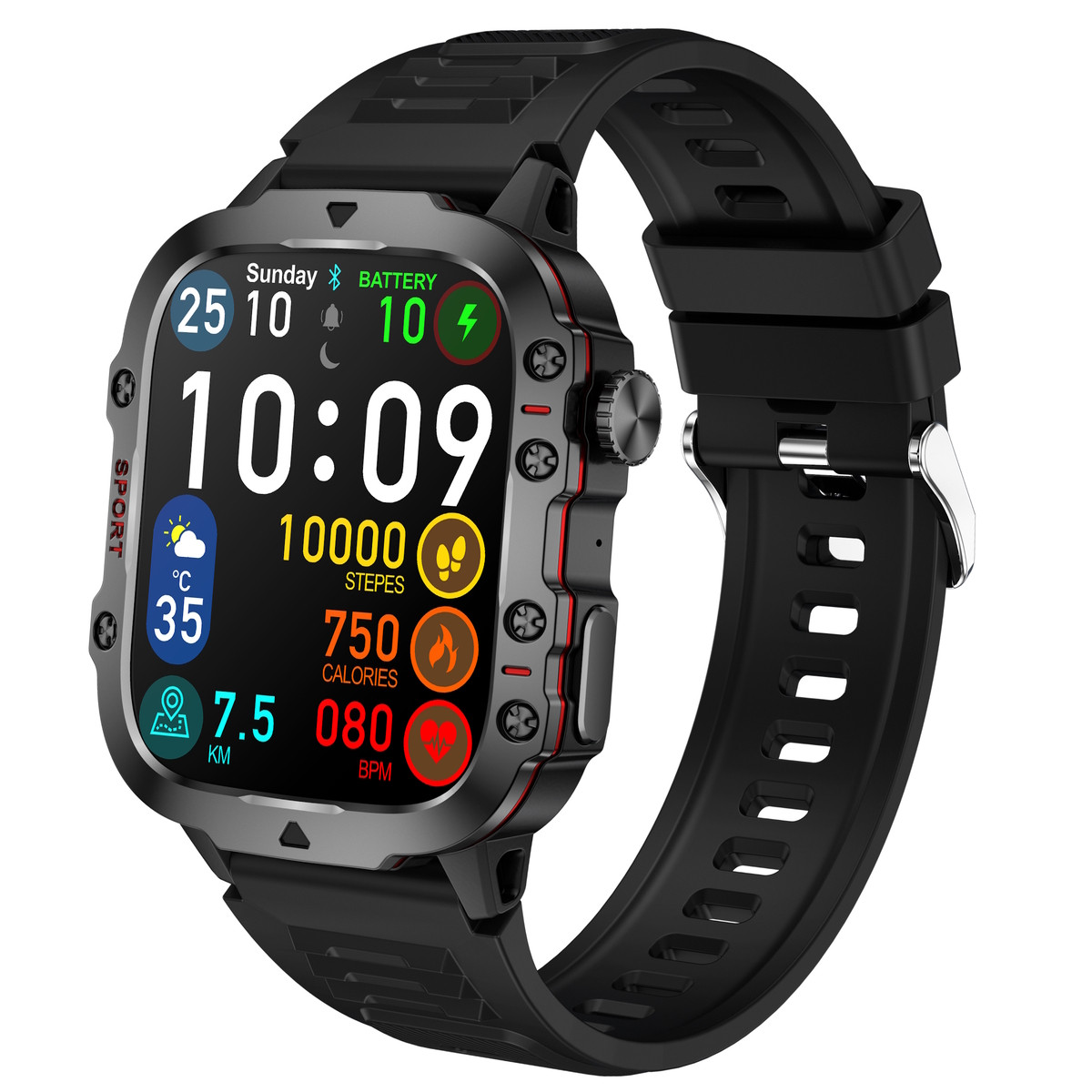 UWatch Розумний смарт годинник Smart Expert Nano Rubber, 2 ремешка
