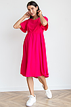 Малинова легка сукня для вагітних і годуючих з секретом годування вільної посадки 42, фото 4