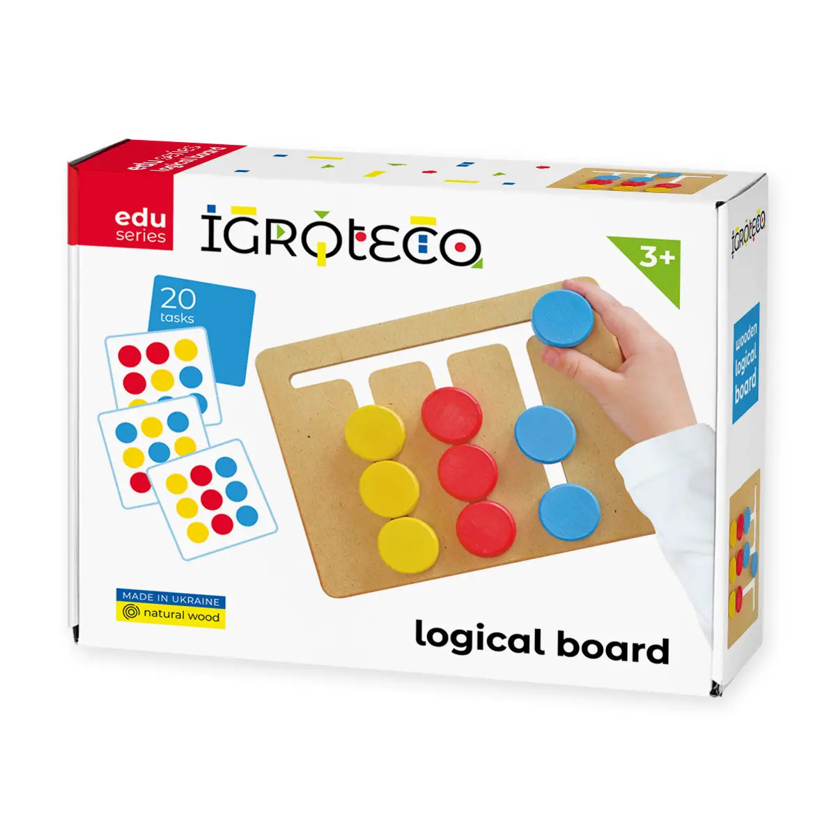 Розвиваюча дерев'яна іграшка Логічний лабіринт (11 елементів), фото 1