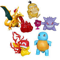 Набір фігурок 5в1 Покемони: Пікачу, Чариард, Сквіртл, Генгар, Псайдак, 4-7 см