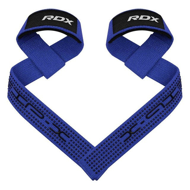 Лямки для тяги RDX S4 Gym Cotton Gel Straps Blue Plus, фото 1