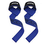 Лямки для тяги RDX S4 Gym Cotton Gel Straps Blue Plus, фото 2