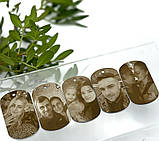 Кулон з гравіюванням вашого фото. ГАРАНТІЯ 10 РОКІВ! Вогнетривка нержавіюча сталь. Ланцюжок, скоба та макет в подарунок., фото 3