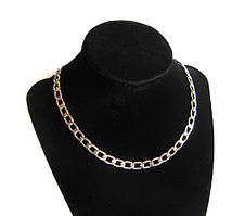 Масивний ланцюжок на шию сріблястий