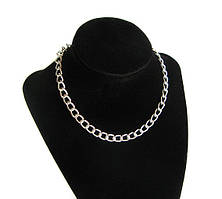 Ланцюжок на шию сріблястий класичний