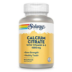 Кальцій Д3 Solaray Calcium Citrate with Vit D-3 1000mg 90 капсул