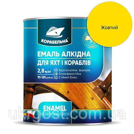 Емаль алкідна Корабельна ПФ-115 Жовтий глянець 0,25 кг, фото 1