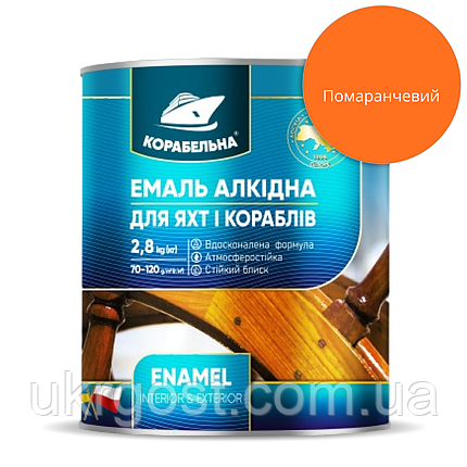Емаль алкідна Корабельна ПФ-115 Помаранчевий глянець 0,9 кг, фото 1