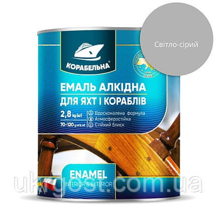 Емаль алкідна Корабельна ПФ-115 Світло-сірий глянець 2,8 кг, фото 1