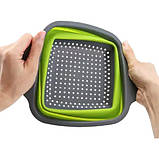 Друшляк Benson BN-093 (квадрат, 29см) Зелений, фото 3