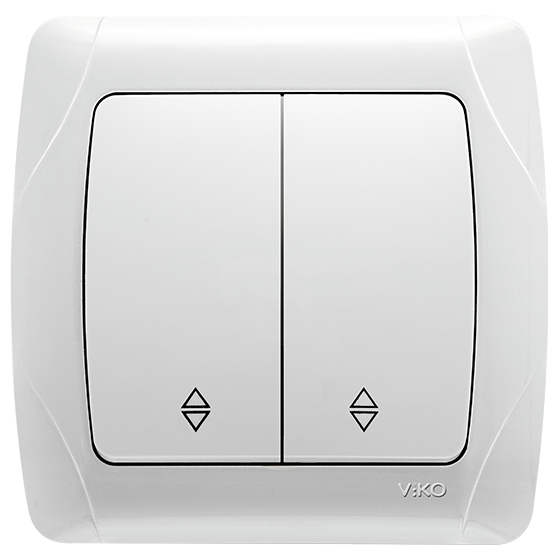 Вимикач 2-кл.прохідний білий ViKO Carmen, фото 1