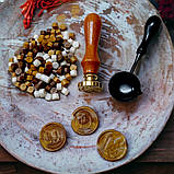 Набір для сургучного друку Факсиміле Друк з літерою P+ сургуч + ложка для плавлення сургуча, фото 10