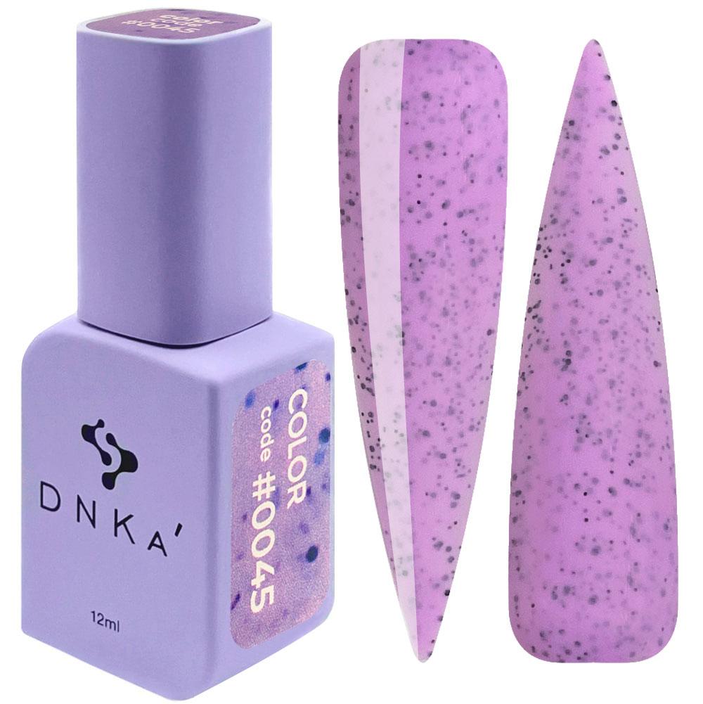 Гель-лак DNKa' Gel Polish Color #0045, 12 мл фіолетовий з чорними частинками